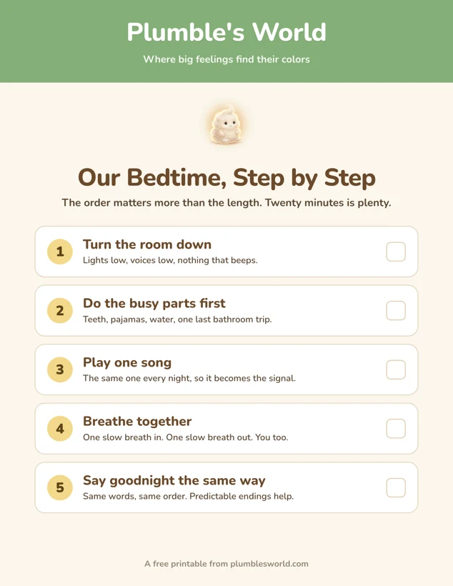 Bedtime, Step by Step